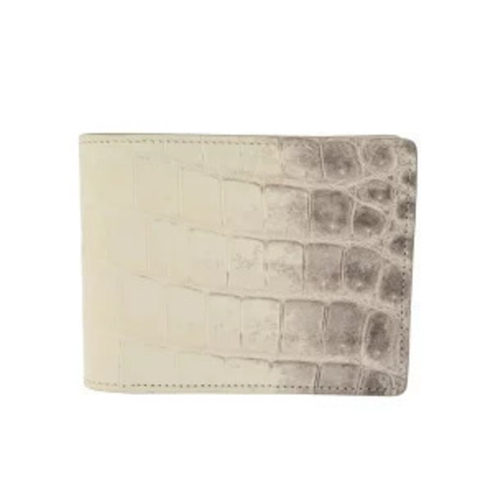 Louis Vuitton Portefeuille Multiples White Crocodile Bi fold Wallet